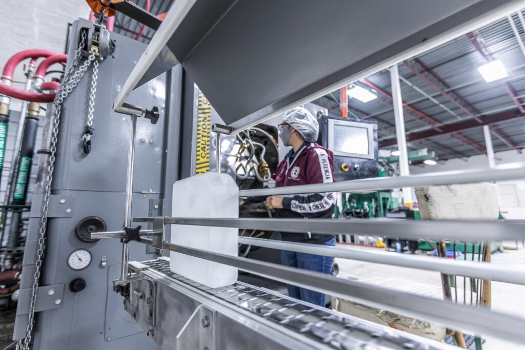 Blow molding production line at DPI Packaging in Thomasville, Georgia